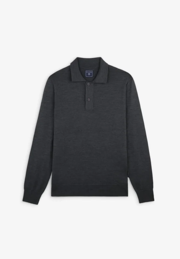 scalperscompany Jersey Cuello Botones-Hombre Jerséis Y Cárdigans