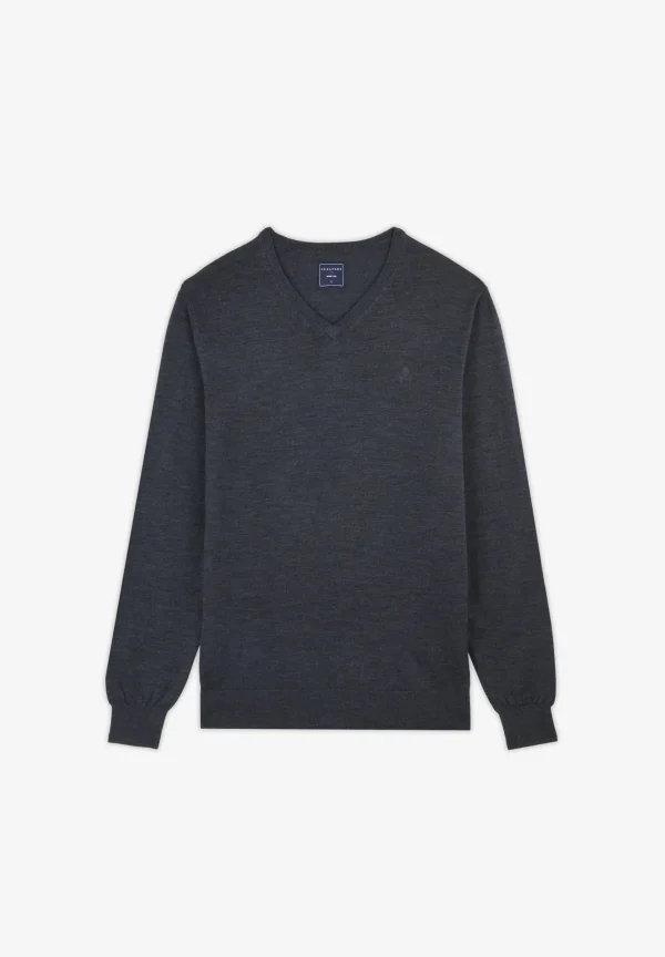 scalperscompany Jersey Cuello Pico Calavera Lana-Hombre Jerséis Y Cárdigans