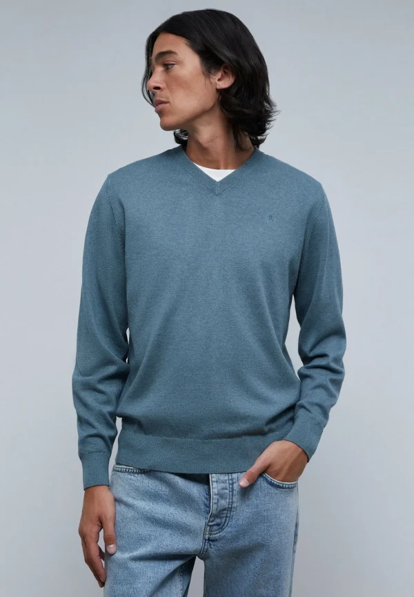 scalperscompany Jersey Cuello Pico Calavera-Hombre Jerséis Y Cárdigans
