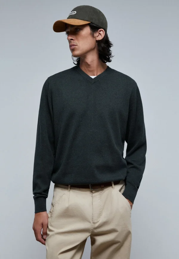 scalperscompany Jersey Cuello Pico Calavera-Hombre Jerséis Y Cárdigans