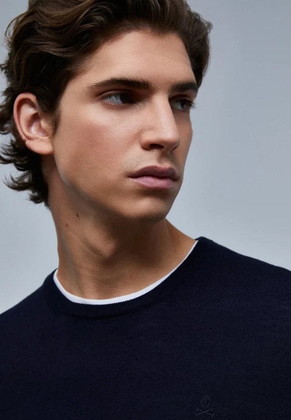 scalperscompany Jersey Cuello Redondo Calavera-Hombre Jerséis Y Cárdigans