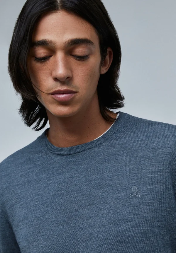 scalperscompany Jersey Cuello Redondo Calavera-Hombre Jerséis Y Cárdigans