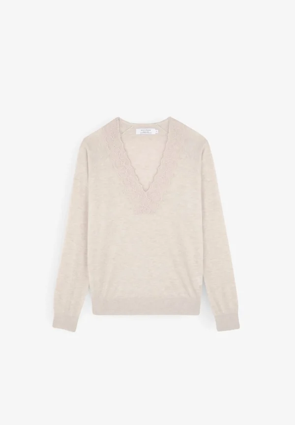 scalperscompany Jersey Detalle Encaje-Mujer Punto