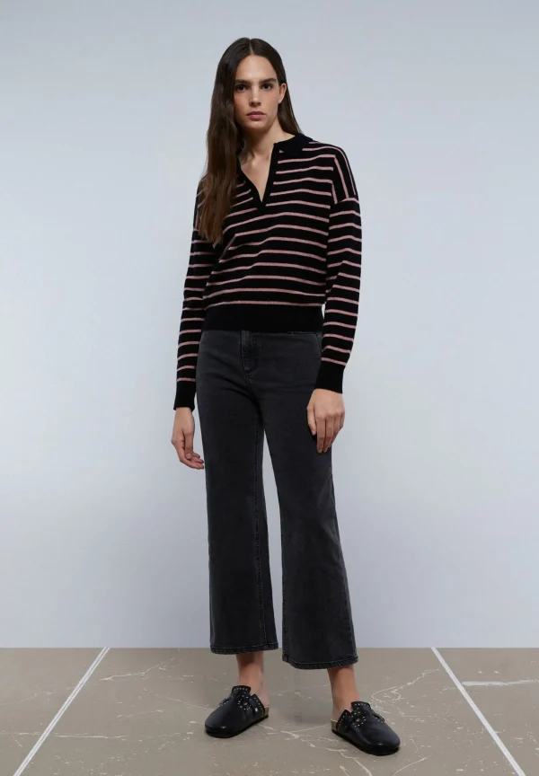 scalperscompany Jersey Polo Rayas Bicolor-Mujer Punto