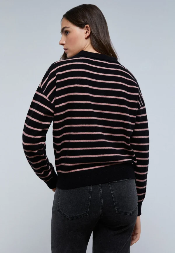 scalperscompany Jersey Polo Rayas Bicolor-Mujer Punto