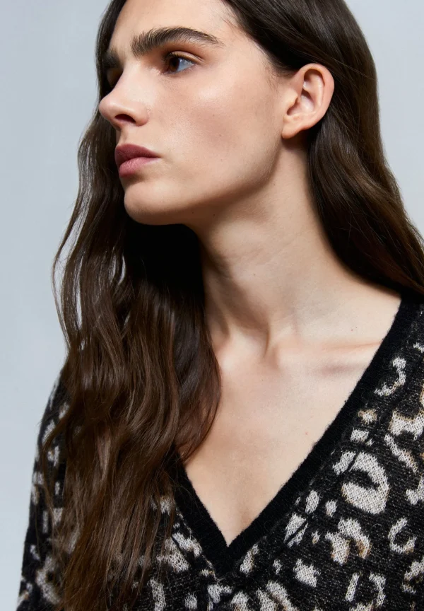 scalperscompany Jersey Punto Animal Print-Mujer Punto