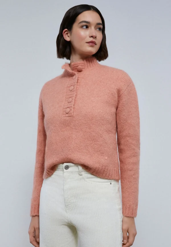 scalperscompany Jersey Punto Cuello Botones-Mujer Punto