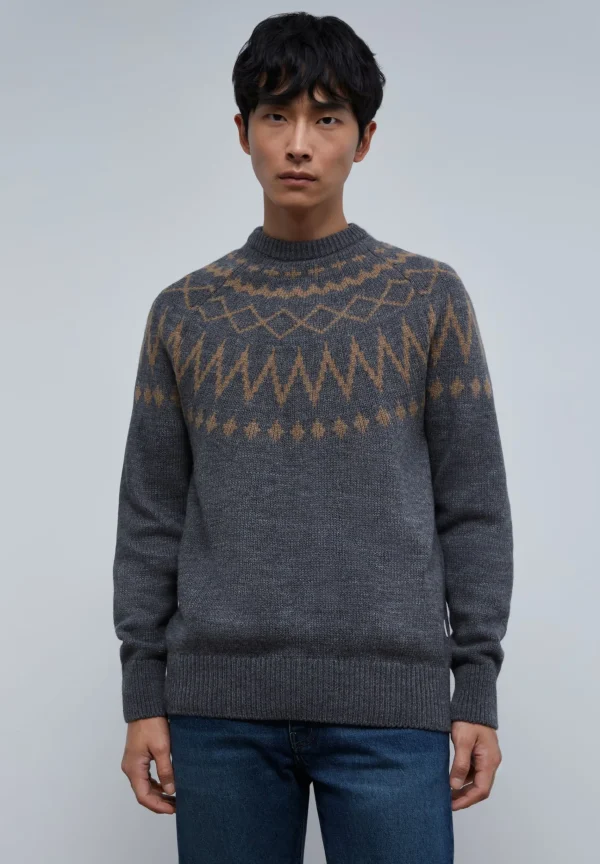 scalperscompany Jersey Punto Motivos-Hombre Jerséis Y Cárdigans