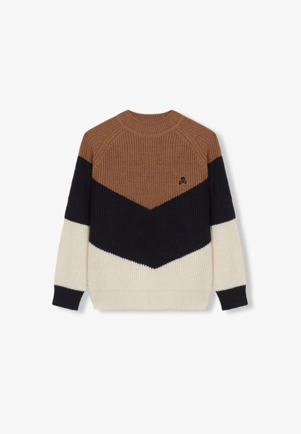 scalperscompany Jersey Punto Tricolor-Niños Jerséis Y Cárdigans