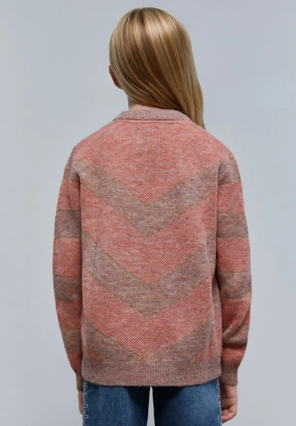 scalperscompany Jersey Punto Zig Zag Lurex-Niños Jerséis Y Cárdigans