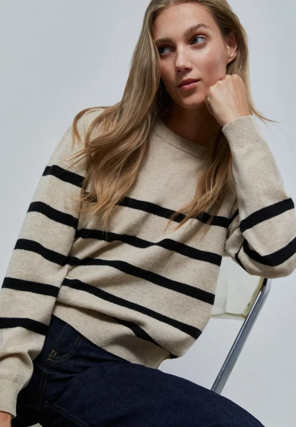scalperscompany Jersey Rayas Frunce Hombro-Mujer Punto