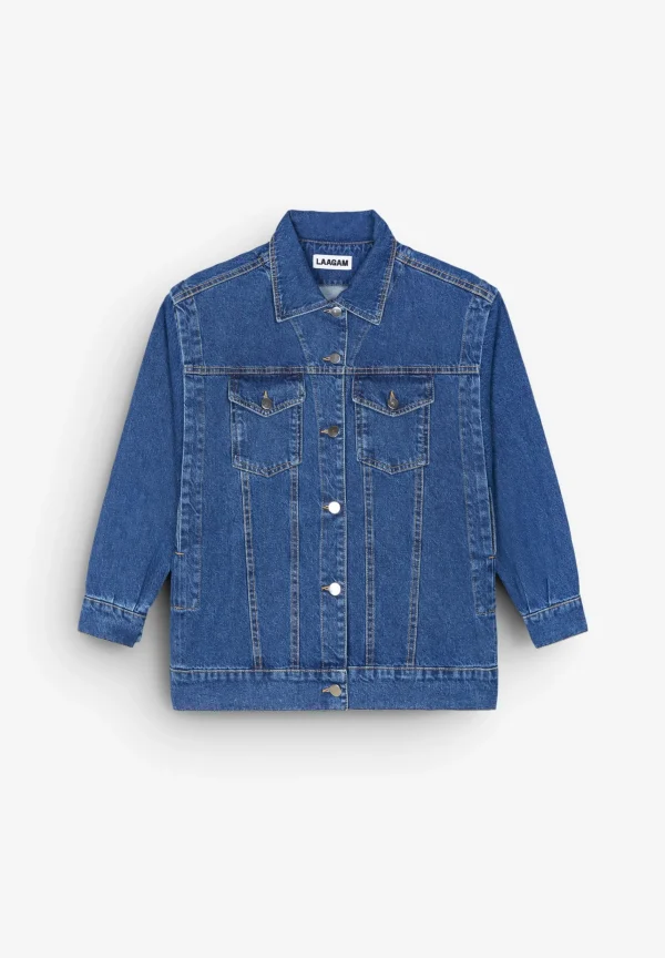 LAAGAM | Chaqueta De-Nimes Indigo-Mujer Abrigos Y Chaquetas