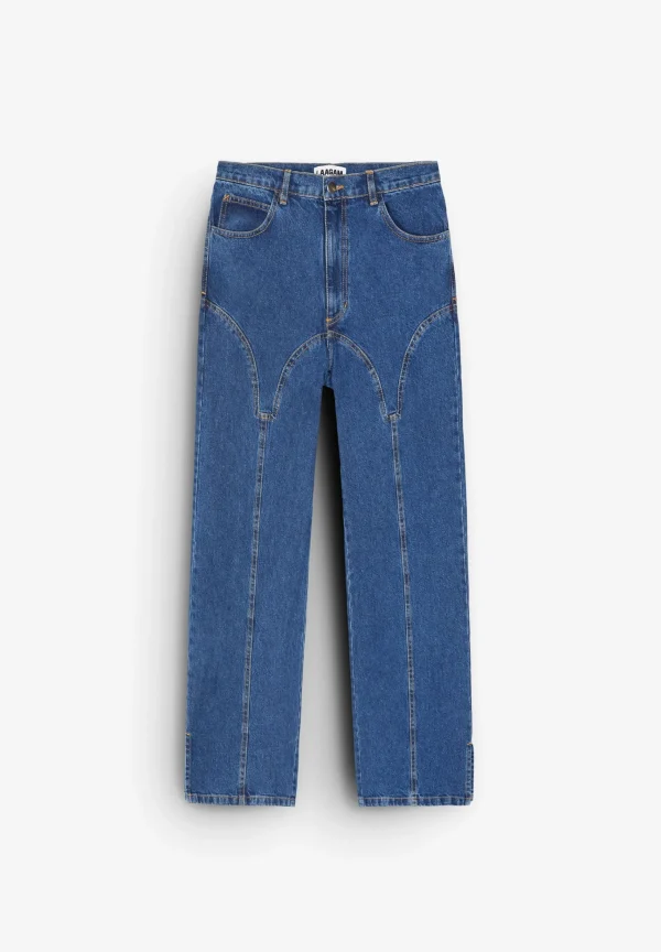 LAAGAM | Pantalon De-Nimes Indigo-Mujer Pantalones