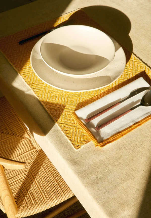scalperscompany Pack Servilletas Lino Borde Contraste-Home Manteleria