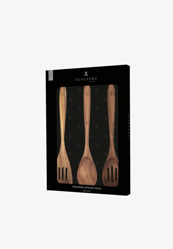 scalperscompany Pack Utensilios De Madera Calavera-Home Almacenaje Y Utensilios