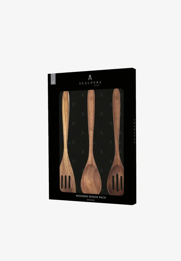 scalperscompany Pack Utensilios De Madera Calavera-Home Almacenaje Y Utensilios
