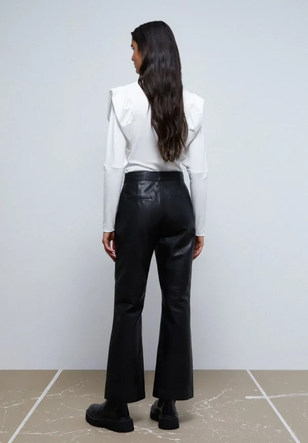 scalperscompany Pantalon Ankle Flare Piel-Mujer Pantalones