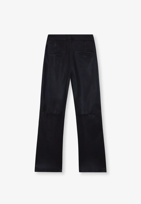 scalperscompany Pantalon Ankle Flare Piel-Mujer Pantalones