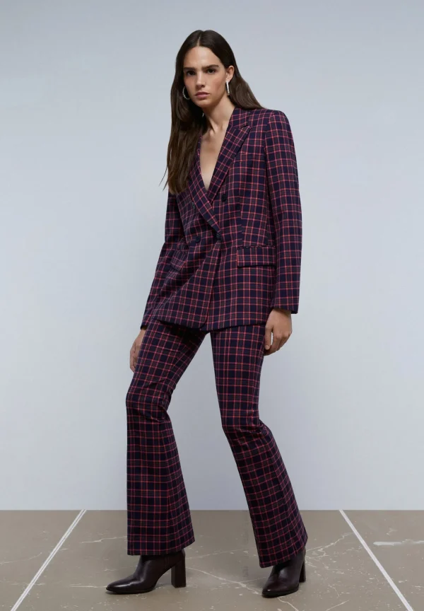 scalperscompany Pantalon Cuadros Ankle Flare-Mujer Total Look