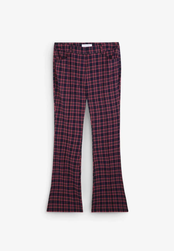 scalperscompany Pantalon Cuadros Ankle Flare-Mujer Total Look