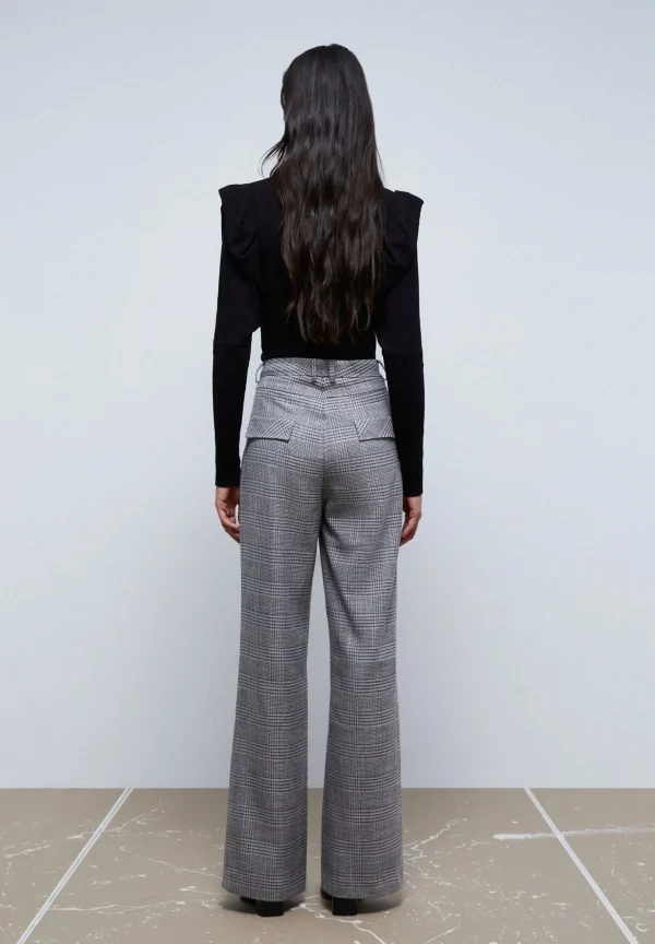 scalperscompany Pantalon Cuadros Detalle Boton-Mujer Total Look