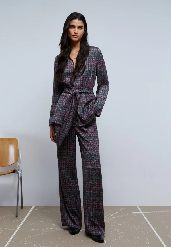 scalperscompany Pantalon Cuadros Fluido-Mujer Total Look