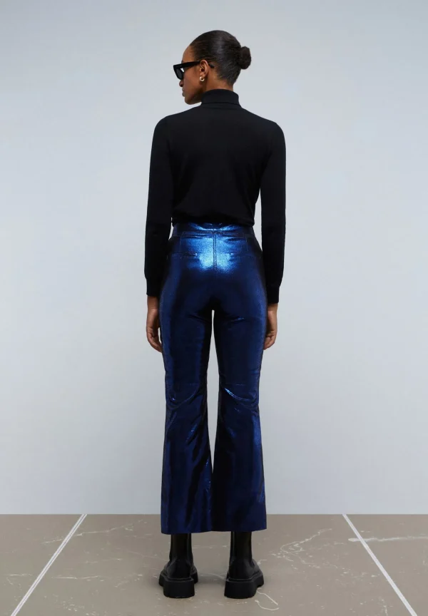 scalperscompany Pantalon Flare Metalizado-Mujer Pantalones