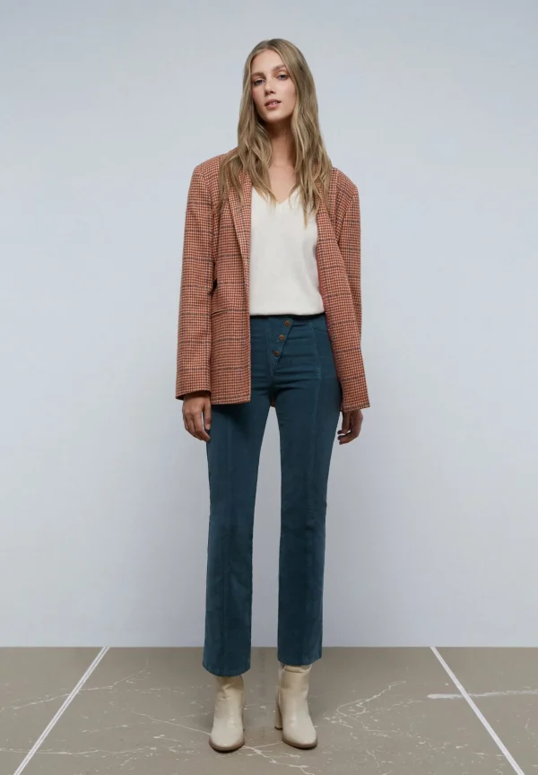scalperscompany Pantalon Flare Pana-Mujer Pantalones