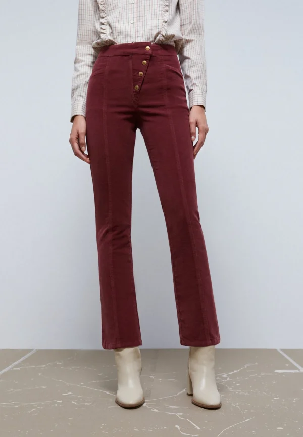 scalperscompany Pantalon Flare Pana-Mujer Pantalones