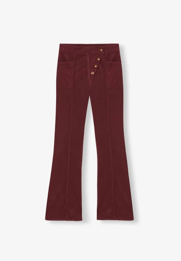 scalperscompany Pantalon Flare Pana-Mujer Pantalones