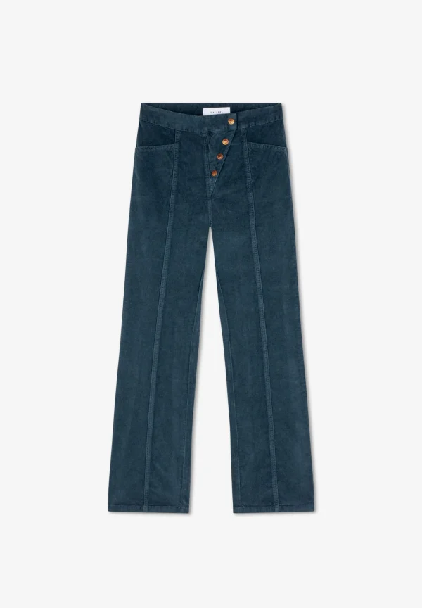 scalperscompany Pantalon Flare Pana-Mujer Pantalones
