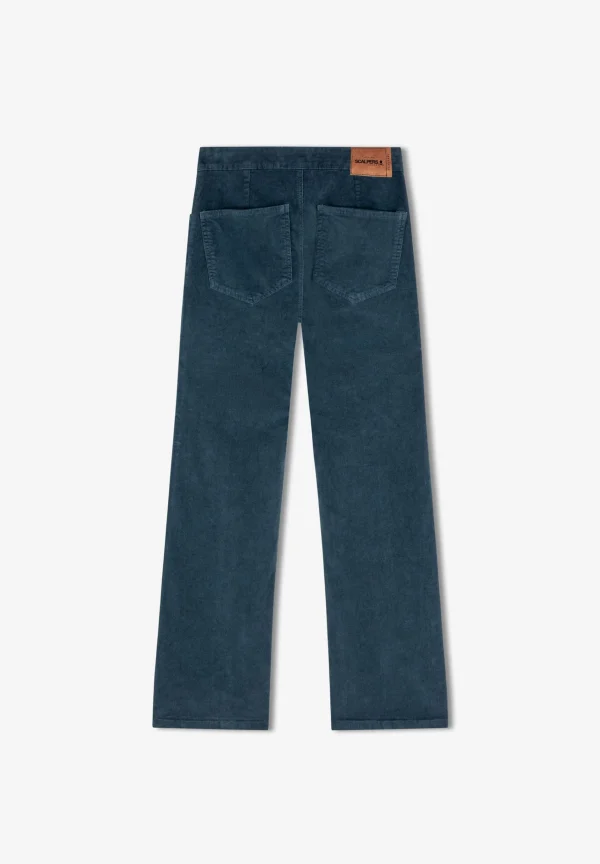 scalperscompany Pantalon Flare Pana-Mujer Pantalones