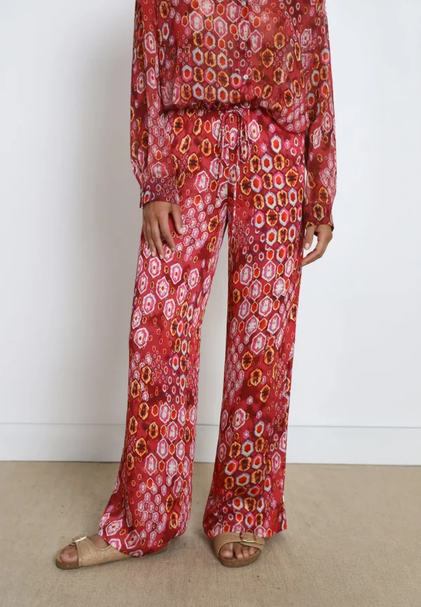 scalperscompany Pantalon Fluido Etnico-Mujer Total Look