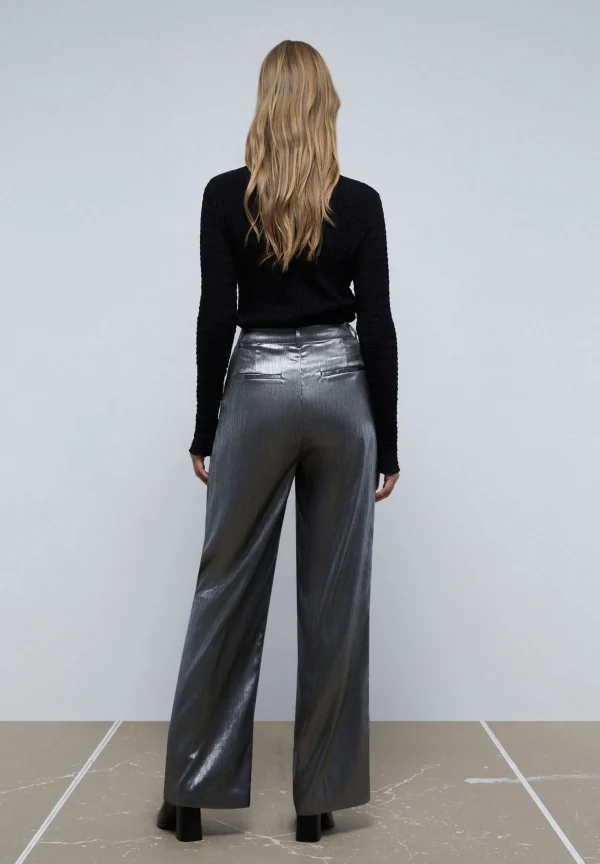 scalperscompany Pantalon Palazzo Satinado-Mujer Coleccion