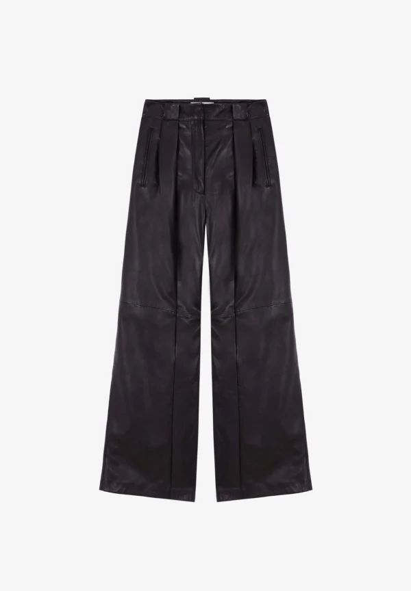 scalperscompany Pantalon Pinzas Piel-Mujer Pantalones