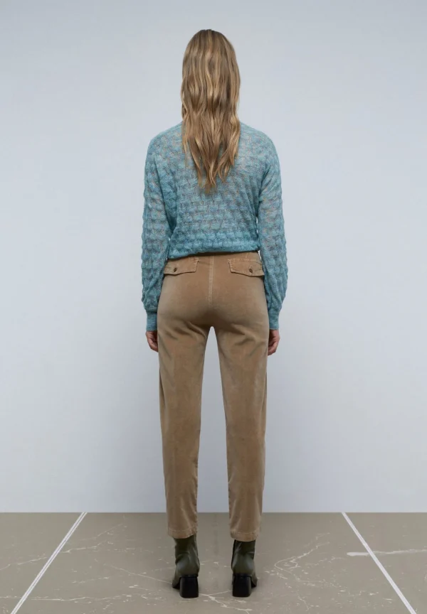 scalperscompany Pantalon Terciopelo Ankle Lengh-Mujer Pantalones