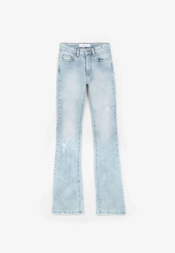 scalperscompany Pantalon Vaquero Bootcut-Mujer Jeans
