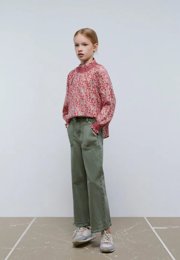 scalperscompany Pantalon Wide Leg Bajo Desflecado-Niños Pantalones Y Petos