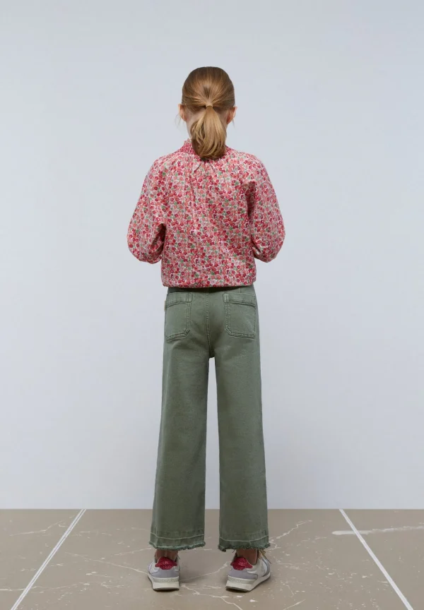 scalperscompany Pantalon Wide Leg Bajo Desflecado-Niños Pantalones Y Petos