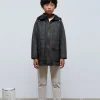 scalperscompany Parka Encerada Capucha-Niños Abrigos Y Chaquetas