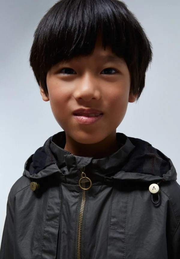 scalperscompany Parka Encerada Capucha-Niños Abrigos Y Chaquetas