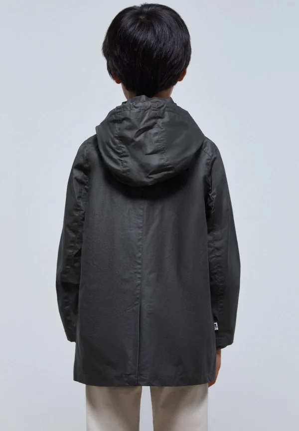 scalperscompany Parka Encerada Capucha-Niños Abrigos Y Chaquetas