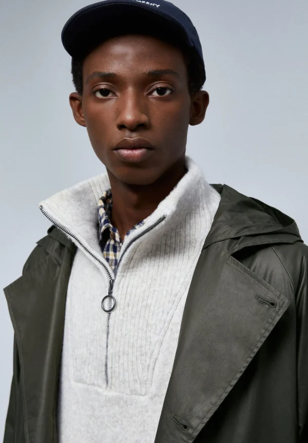 scalperscompany Parka Encerada Detalle Cuello-Hombre Abrigos Y Chaquetas