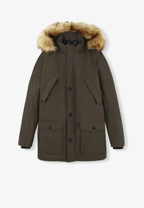 scalperscompany Parka Premium Capucha Pelo-Hombre Abrigos Y Chaquetas