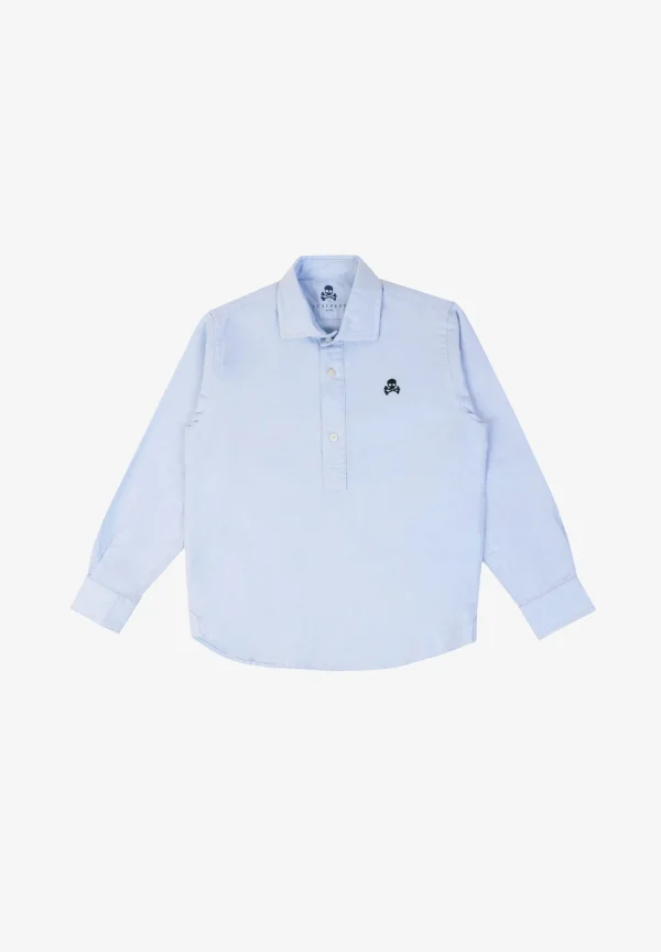 scalperscompany Polera Oxford Calavera Contraste-Niños Mini Me
