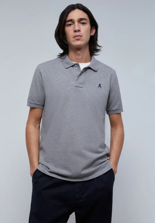 scalperscompany Polo Basico Calavera Contraste-Hombre Polos