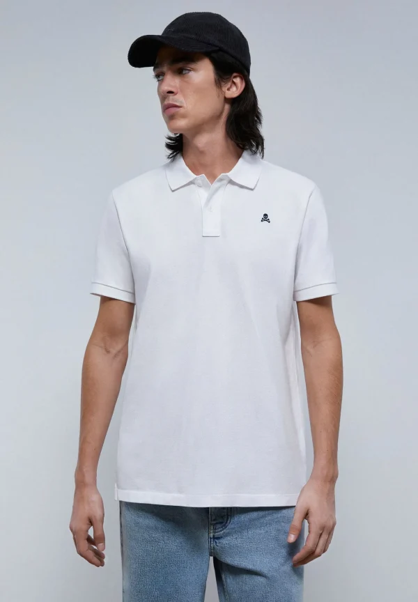 scalperscompany Polo Basico Calavera Contraste-Hombre Polos