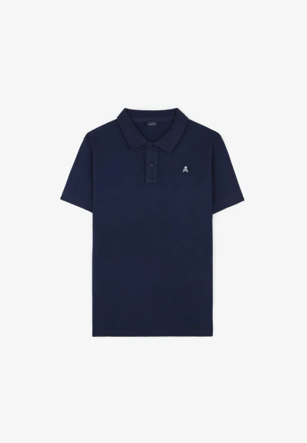 scalperscompany Polo Basico Calavera Contraste-Hombre Polos