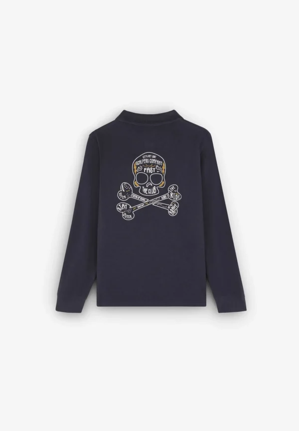 scalperscompany Polo Manga Larga Print Trasero-Niños Polos