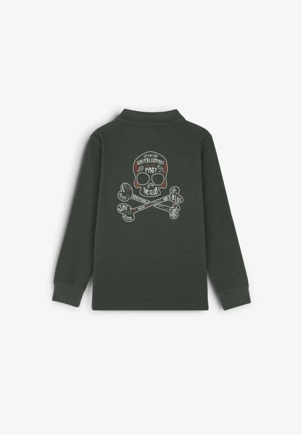 scalperscompany Polo Manga Larga Print Trasero-Niños Polos